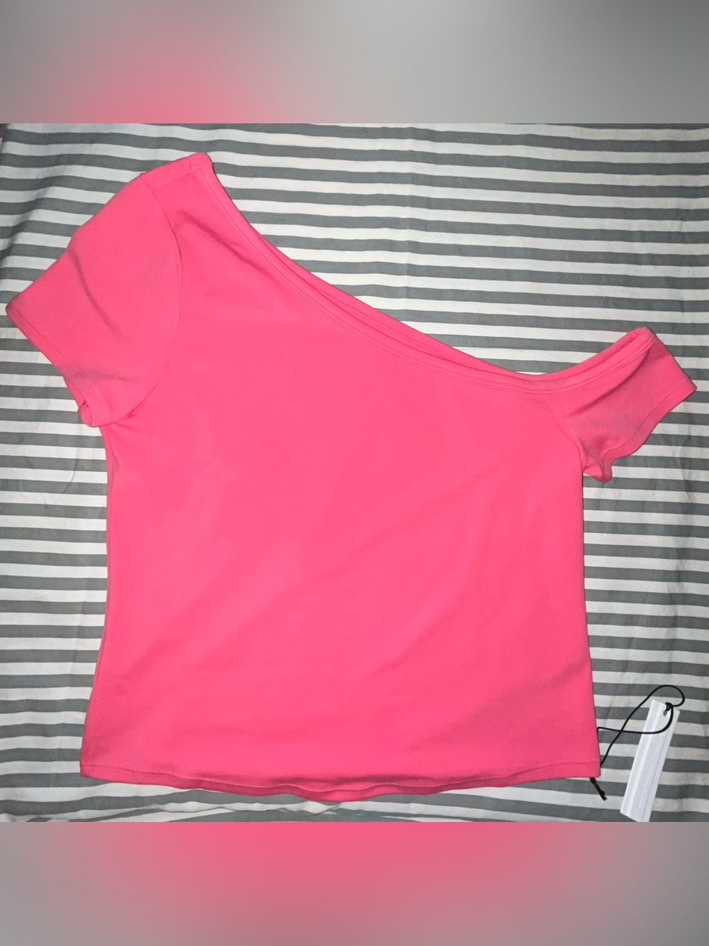 Paragon Fitwear Reluna Full Length One Shoulder Top in Rose Size M